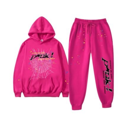 Sp5der Tracksuit Fucsia