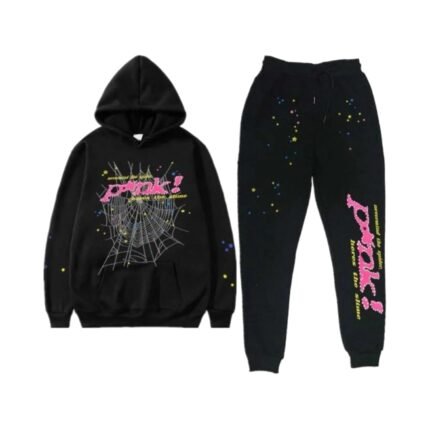 Sp5der Tracksuit black&pink