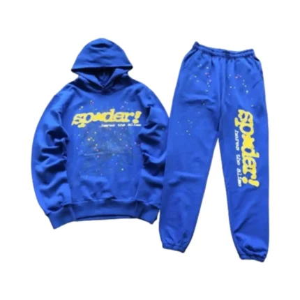 Sp5der Tracksuit blue