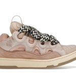 LEATHER CURB SNEAKERS PALE PINK