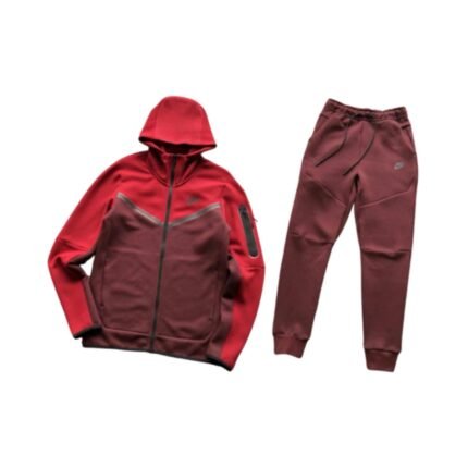 Nike Tech Tracksuit Red/Bordeaux