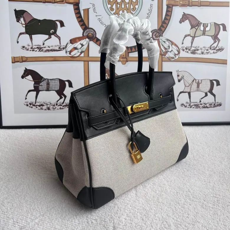 082704-XMY-4色-10_1817400 Hermes Birkin Togo Bag Black & Grey - Image 1