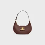 Celine Medium Ava Triomphe Bag in Smooth Calfskin Chestnut