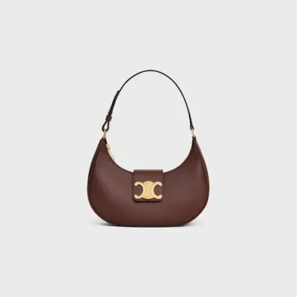 Celine Medium Ava Triomphe Bag in Smooth Calfskin Chestnut
