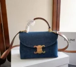 Celine Triomphe Dome Bag Brown & Blue