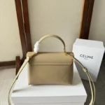 Celine Teen Nino Bag in Patent Calfskin Leather Golden - Image 3