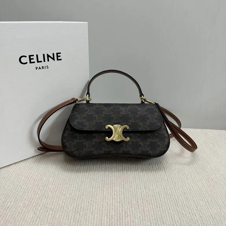 119532-20X11.5X5cm-YG-2色-0_1899102 Celine Lola Leather Bag in Black - Image 1