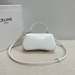 Celine Lola In Shiny Calfskin Leather Bag White - Image 2