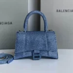 Balenciaga Hourglass Bag Blue Iris