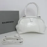 Balenciaga Frame S Tote Bag White Crocodile - Image 2