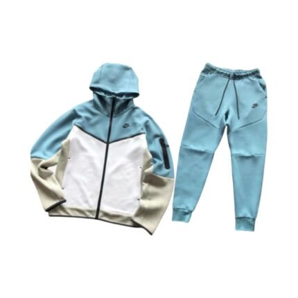 Nike Tech Tracksuit Grey/White/Blue Sky