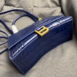 Balenciaga Hourglass Bag Blue Crocodile - Image 3