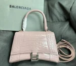 Balenciaga Hourglass Bag Lite Brown Crocodile