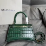 Balenciaga Hourglass Bag Green Crocodile - Image 2