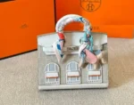Hermes Birkin Togo Bag Crocodile White M1