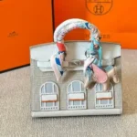 Hermes Birkin Togo Bag Crocodile White M1