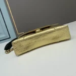 Balenciaga crocodrile gold bag - Image 3