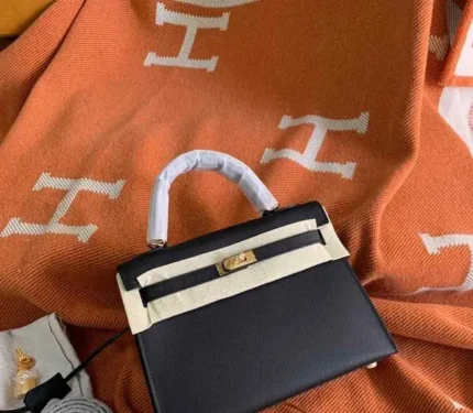 Hermes Kelly Epsom 25cm Bag Leather Black