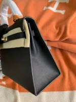 Hermes Kelly Epsom 25cm Bag Leather Black - Image 3