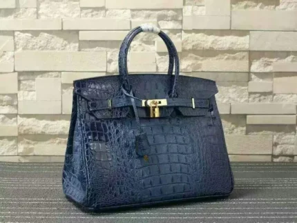 Hermes Birkin Bag Crocodile Blue