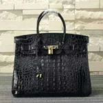 Hermes Birkin Bag Crocodile Black