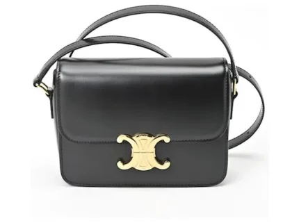 Celine Teen Triomphe Shoulder Bag Black