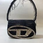 DIESEL handbag 1DR-iconic shoulder bag Black