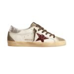 GGS Burgundy glitter star and silver heel